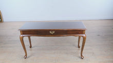 Load and play video in Gallery viewer, Solid Cherry Queen Anne Style Console Table with Drawer
