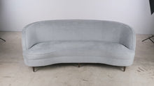 Load and play video in Gallery viewer, Ethan Allen Channing Curved Sofa Model 20-7060 Upholstered 91 Inch I
