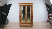 Load and play video in Gallery viewer, Pulaski Bellissimo Mirrored Armoire Cabinet with Gilt Accents
