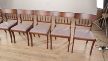 Load and play video in Gallery viewer, Set of 6 Regency Saber Legged Chairs
