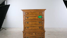 Load and play video in Gallery viewer, United Furniture Traditional Oak Seven Drawer Chest of Drawers Dresser - ONLINE ONLY
