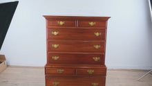 Load and play video in Gallery viewer, Pennsylvania House Solid Wood Cherry Chest of Drawers Tall Dresser
