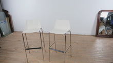 Load and play video in Gallery viewer, Materia Modern Bar Stools with Chrome Frame Set of 2
