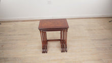 Load and play video in Gallery viewer, Italian Nesting Tables with Burled Tops
