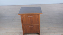 Load and play video in Gallery viewer, Modern Solid Wood 2-Drawer File Cabinet – Warm Walnut Finish
