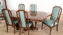 Load and play video in Gallery viewer, Ethan Allen Double Pedestal Classic Manor Dining Set
