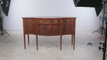 Load and play video in Gallery viewer, Antique Federal Revival Mahogany Serpentine Sideboard with Inlay
