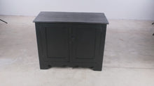 Load and play video in Gallery viewer, Black Painted Wood Two Door Cabinet Console Storage Cupboard
