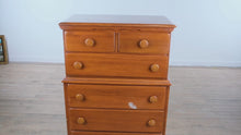Load and play video in Gallery viewer, 1950s Solid Wood Chest-on-Chest Dresser
