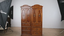 Load and play video in Gallery viewer, Thomasville Furniture Caprice Collection Italian Provincial Pier Cabinets – Pair
