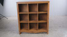 Load and play video in Gallery viewer, 9-Cubby Bookcase Display Shelf with Carved Floral Detail
