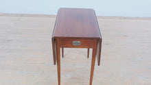 Load and play video in Gallery viewer, Craftique Solid Mahogany Pembroke Side Table with Drop Leaves
