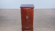 Load and play video in Gallery viewer, Traditional Cherry Jewelry Armoire – Mirrored Lid, Multiple Drawers &amp; Necklace Doors
