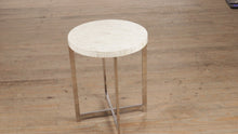 Load and play video in Gallery viewer, Tile Topped 17&quot; Round Side Table
