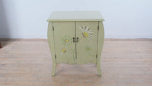 Load and play video in Gallery viewer, Heather Ann Creations Hand Painted Floral Cabinet Bombe Accent Storage 26 Inch
