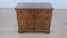 Load and play video in Gallery viewer, Hickory White American Masterpiece Flame Mahogany Flip Top Server
