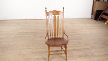 Load and play video in Gallery viewer, Antique Oak Chair with Rounded Seat
