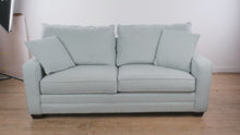 Load and play video in Gallery viewer, Bassett Aiden Queen Sleeper Sofa in Seaglass Fabric
