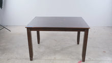 Load and play video in Gallery viewer, Dark Wood Rectangular Dining Table with Tapered Legs
