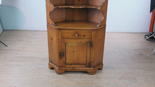 Load and play video in Gallery viewer, Drexel American Traditional Pine Corner Cabinet Tall Storage Display Unit
