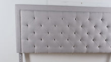 Load and play video in Gallery viewer, Light Gray Upholstered Tufted King Headboard
