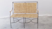 Load and play video in Gallery viewer, Woven Bench with Iron Base
