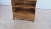Load and play video in Gallery viewer, Ethan Allen Solid Wood Media Cabinet / Bookcase with Drawer
