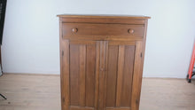 Load and play video in Gallery viewer, Antique Pine Jelly Cupboard Cabinet, Primitive Step Back Pantry Cupboard
