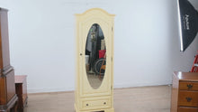 Load and play video in Gallery viewer, Storage Cabinet with Glass Door Narrow Wardrobe Style
