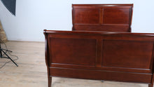 Load and play video in Gallery viewer, Cherry Queen Size Sleigh Bed- Broyhill
