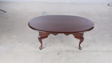 Load and play video in Gallery viewer, Traditional Cherry Queen Anne Oval Coffee Table
