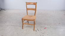 Load and play video in Gallery viewer, Ladder Back Wood Dining Chair with Woven Rush Seat
