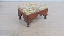 Load and play video in Gallery viewer, Antique Solid Oak Footstool
