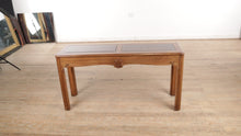 Load and play video in Gallery viewer, Shell Cliff Oak Console Table with Glass Panels
