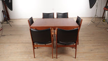 Load and play video in Gallery viewer, Mid Century Danish Teak Dining Set - Uldum Mobelfabrik
