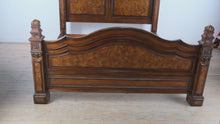 Load and play video in Gallery viewer, Old World Burled King Size Bed
