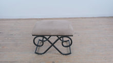 Load and play video in Gallery viewer, Metal Base Upholstered Bench with Scroll Design Frame
