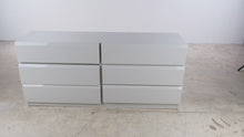 Load and play video in Gallery viewer, Lane Mid-Century Modern Gray Lacquered Six-Drawer Dresser
