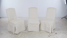 Load and play video in Gallery viewer, Set of 3 McCreary Modern Slipcovered Parsons Dining Chairs
