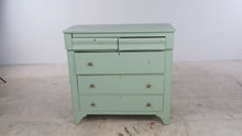 Load and play video in Gallery viewer, American Empire Style Sage Green Painted Wood Chest of Drawers
