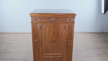 Load and play video in Gallery viewer, Mahogany Victrola Storage Cabinet with Lift-Top
