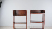 Load and play video in Gallery viewer, Pair of Narrow Wood Bookcases with Open Shelving
