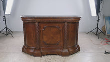 Load and play video in Gallery viewer, Ashley Furniture North Shore Millennium Marble Top Home Bar – Carved Wood – 68 Inches
