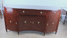 Load and play video in Gallery viewer, Francesco Molon Giemme Stile Italian Burl Wood Bowfront Sideboard Buffet
