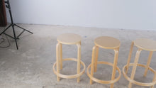 Load and play video in Gallery viewer, Set of 4 Bentwood Stackable Counter Stools in Natural Birch
