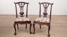 Load and play video in Gallery viewer, Pair of Acanthus Carved Chippendale Dining Chairs
