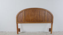 Load and play video in Gallery viewer, Lea Furniture Queen Size Oak Arch Panel Headboard with Metal Bed Frame
