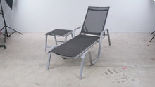 Load and play video in Gallery viewer, Kettler Aluminum Sling Chaise Lounge Chair and Ottoman Patio Set
