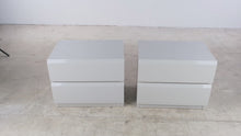 Load and play video in Gallery viewer, Pair of Lane Mid-Century Modern Gray Lacquered Nightstands
