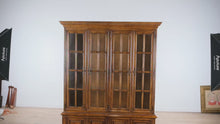Load and play video in Gallery viewer, Drexel Heritage Solid Oak China Cabinet
